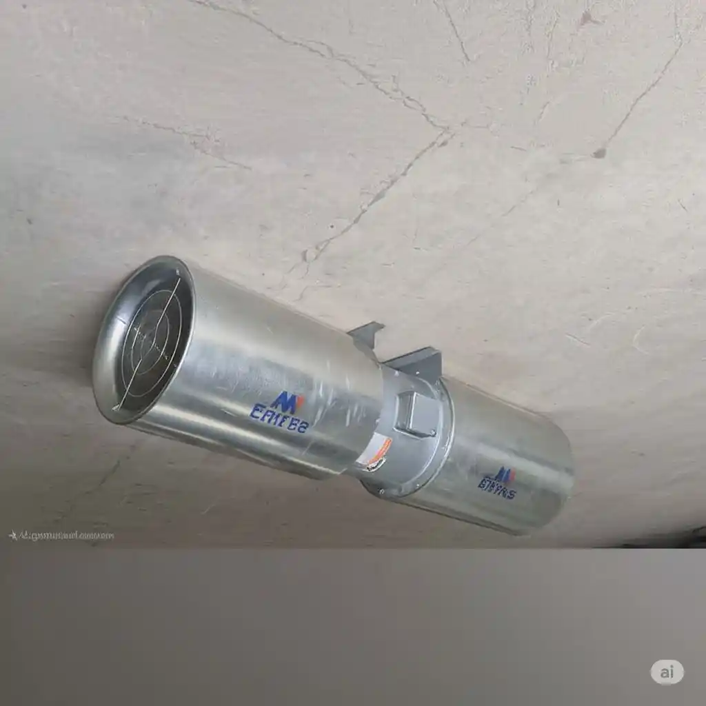 Close-up of a high-efficiency jet fan motor