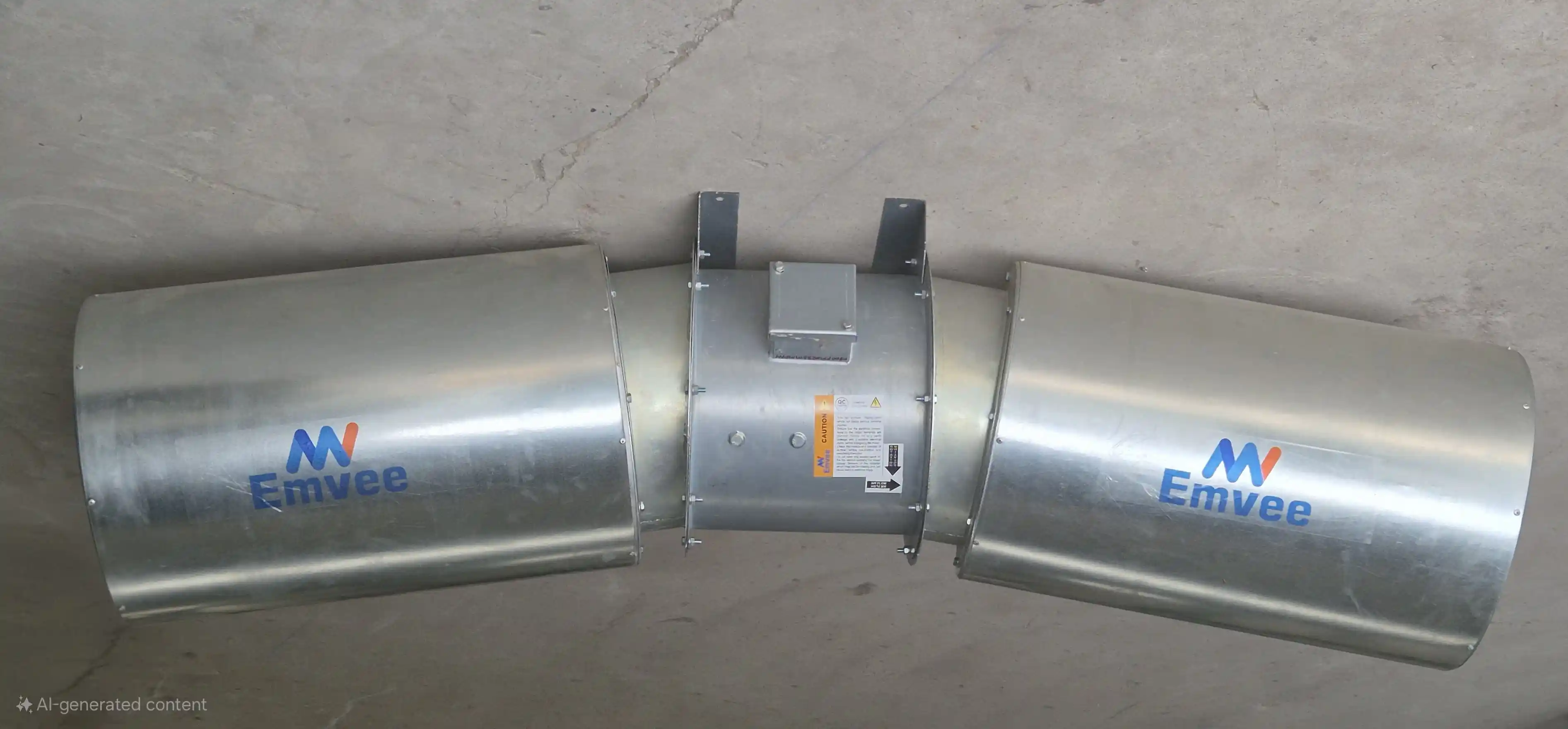 Curved jet fan installed in a compact basement